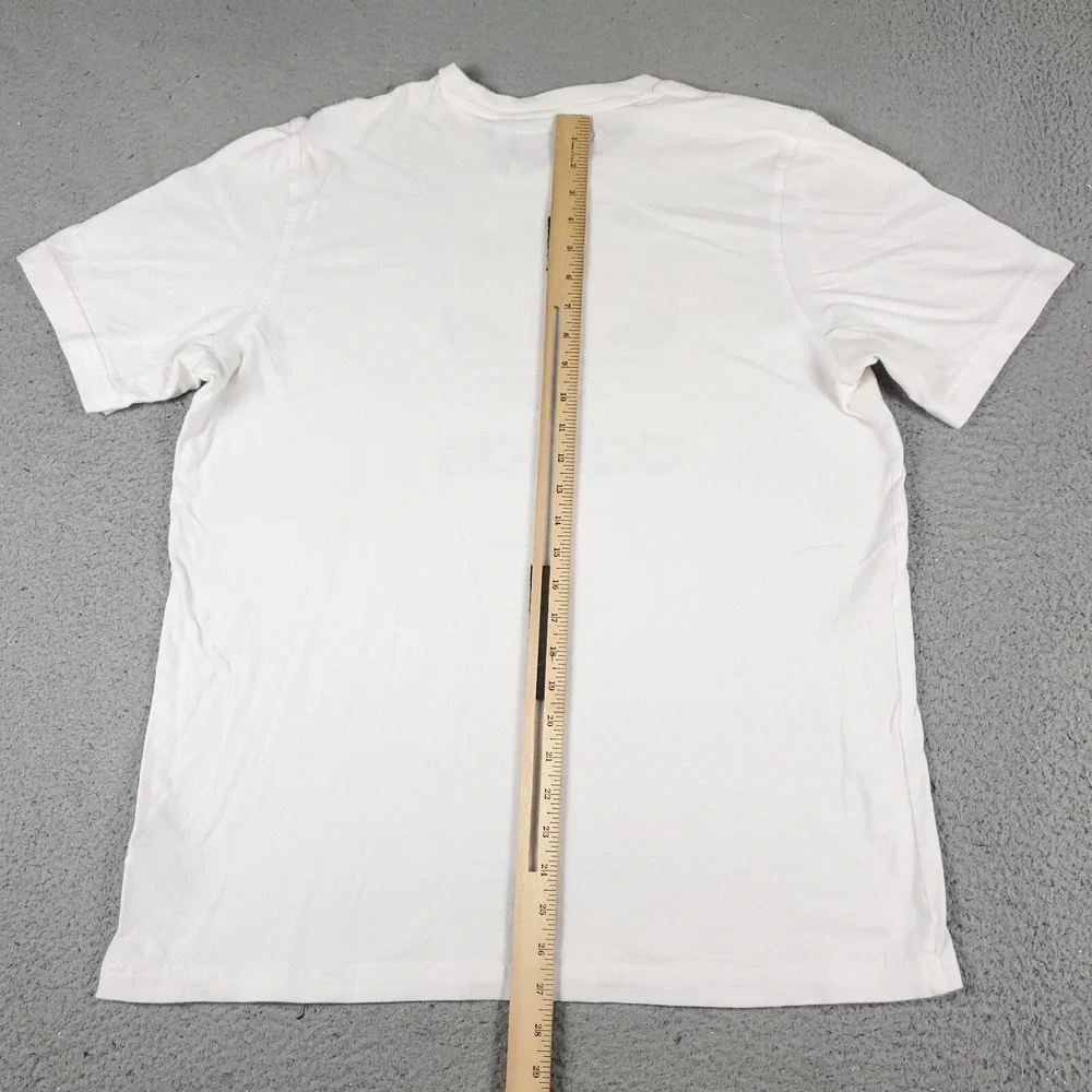 Adidas T Shirt Mens Large White Trefoil Logo Casual Short Sleeve Tee